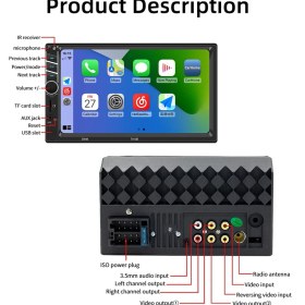 Resim Sunshinee Evrensel 7 Inç Carplay Araba Radyo Hd Multimedya Dokunmatik Ekran Mp5 Çalar Bluetooth USB Fm Kamera Ayna Bağlantısı 7013B (Yurt Dışından) 