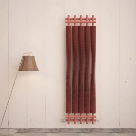 Resim Carisa Dora Dikey Çelik Radyatör Modern Tasarım Metalik Bakır 180X49 cm 