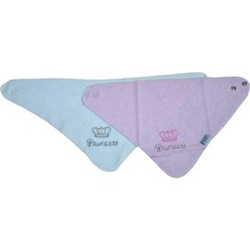 Resim kız bebek jakarlı 2'li nakışlı mama önlüğü 