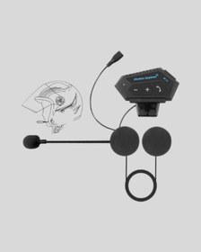 Resim Bt22 Kablosuz Kask Kulaklığı Bluetooth 5.0, Intercom, Su Geçirm 