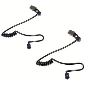 Resim Willowhaven 2 Adet Siyah Esnek Yaylı Hava Borusu Walkie Talkie Kulaklık Yedek Parçası 