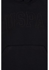 Resim U.S. Polo Assn. Kız Çocuk Siyah Kapüşonlu Şardonlu Basic Sweatshirt 50314311-VR046 