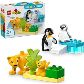 Resim LEGO® DUPLO® Kasabası Vahşi Hayvan Aileleri: Penguenler ve Aslanlar 10442 - 2 Yaş ve Üzeri Küçük Çocuklar için Eğitici Oyuncak Yapım Seti (10P) 