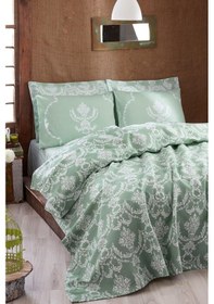 Resim Doğal Pike Baskılı Tek Kişilik Pure Suyeşili Suyeşili 