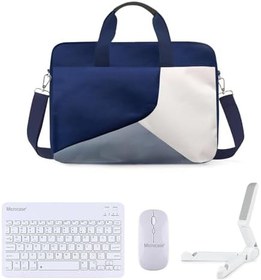 Resim Microcase Xiaomi Pad 7 / Pad 7 pro 11.2 inch Tablet için Macbook Çantası+Türkçe Bluetooth Klavye+Mouse+Tablet Standı Beyaz AL5164 