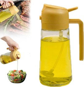 Resim KUNFLEX Çift Fonksiyonlu BÜYÜK BOY 600 ml Cam Püskürtmeli Yağdanlık 