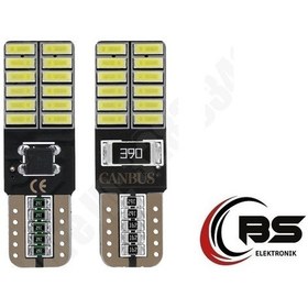 Resim T10 Dipsiz Beyaz Led Ampul 24 Led Smd Canbus 
