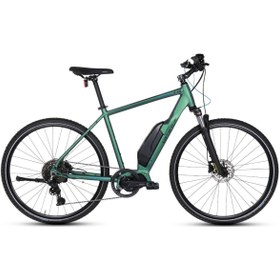 Resim Carraro E-Sportive 6.6 28 Jant 52cm (L) Kadro HD Elektrikli Trekking Bisiklet - Mat Mavi/Yeşil/Mor 