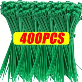 Resim 400 adet Yeşil Kravat Sabitleme Tokaları, Bağlama İpi Plastik Ambalaj Çelik Boru Özel Aksesuarlar, Çiçek Çubuğu Yeşil İnce Demir Tel 