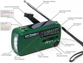 Resim Kaito En İyi NOAA Taşınabilir Güneş Enerjisi/El Krankı AM/FM Kısa Dalga - Yeşil 
