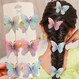 Resim 6 Adet DIYPLUS Taşlı Kelebek Saç Tokası - Şık Fiyonk Tasarımlı, Pastel ve Canlı Renkler, Kadınlar İçin Rastgele Çeşit, Doğum Günü ve Tatil Hediyesi, Zarif İşçilik, Taş Süslemeli 