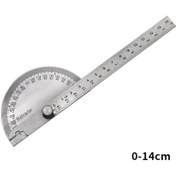 Resim Springsun Stainless Steel Ayarabilir Açı Ölçer 180 Derece Yarıçember Dilimli 14cm Katmanlı Profesyonel Diyafram Ve Çizim Aracı 