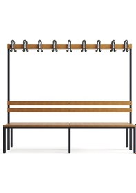 Resim Ayakkabılıksız 6 Ayaklı Çift Taraflı Bank, 18 Kanca, 200x85x170 Cm, Spor Bankı 