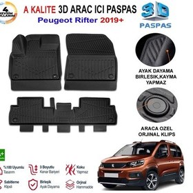 Resim Peugeot Rifter 3d Paspas Havuzlu Pro 2019 Sonrası 