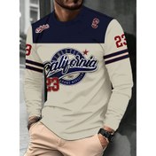 Resim Erkekler İçin 23 Numaralı Forma Tişört - Uzun Kollu Atletik Üst, Tam Vücut California Logo Baskılı, Nefes Alabilir Günlük ve Spor Giyim Futbol için, 23 Numara Tasarım (Makinede Yıkanabilir) İlkbahar/Sonbahar Çözüm 