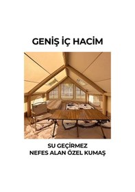Resim Robo 12 Kişilik 4 Mevsim Şişme Kamp Çadırı (Oxford 210T UPF>40 Kumaş, -40 °C'ye Kadar Kullanım) 