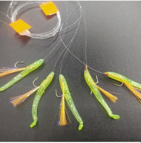 Resim Silikon At Çek Takımı 2 Ad Silikon Balıklı Çapari 5,5 Cm Fıstık 