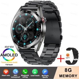 Resim SONREİR Smartwatch Spor Yuvarlak Kasa Amoled Sesli Görüşmeli Akıllı Saat Huawei Iphone Xiaomi Samsung Uyumlu 