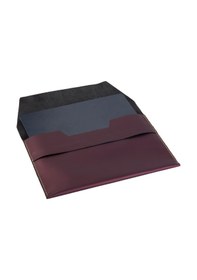 Resim Apple Uyumlu MacBook Air-pro M1-m2-m3-m4 Hakiki Deri Kılıf Koyu Mor 