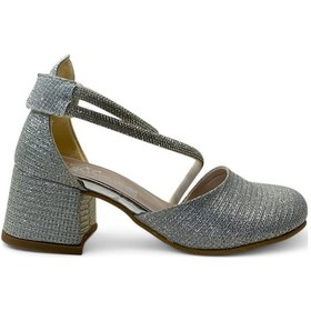 Resim Tuğba Ortopedi 773 Kız Çocuk Topuklu Abiye Ayakkabı Gümüş 