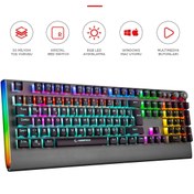Resim Rampage KB-R210 Favory Rainbow Aydınlatmalı Kristal Red Switch Mekanik Klavye AYNI GÜN STOKTAN GÖNDERİM ADINIZA FATURALI