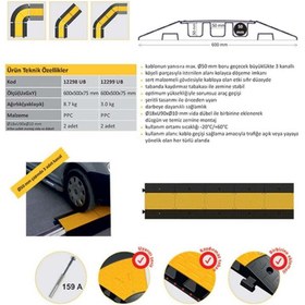 Resim İleri Trafik Kablo Kanallı Yol Kasisi Köşesi 60 x 50 x 7,5 cm 