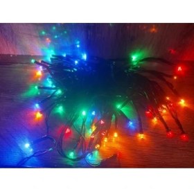 Resim 10M 100 LED Pilli 2 Kademeli Rgb Işık Siyah Kablo 