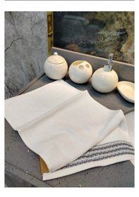 Resim Sher Çi Zgi Li El Havlusu 30x50 Beyaz - Gri 