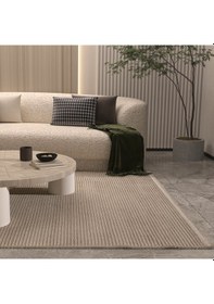 Resim Cool Halı Vetrina 3602 Yumuşak Dokulu Kesme Yolluk Halı Dokuma Makine Halısı Vizon 