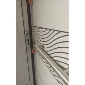 Resim Beyaz Renk Statik Kasalı Desenli Düz Model Daire Kapısı, Çelik Kapı, Villa Kapısı 