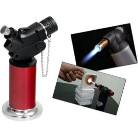 Resim Pürmüz Çakmak Kapaklı 1300 Derece Gazlı Pürmüz Çakmak Alev Isı Tabancası 