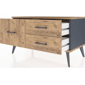 Resim Hyperion Şifonyer 3 Çekmeceli 88x44x48 Antrasit-çam Çam 