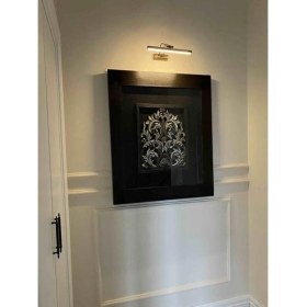 Resim Tablo,ayna Üstü Banyo Ledli Aplik 220V Siyah Flüt Aplik 3000K Günışığı (Pilli Değildir) 