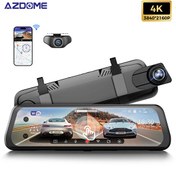 Resim Azdome AR09 4K 2 Kanallı 9.6" Ekran Tam Ayna Dokunmatik Araç Kamerası 