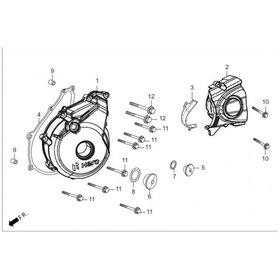 Resim Hr-ort F2996 X Pulse 200 Conta Motor Gövdesi Sol Kapak 