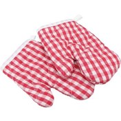 Resim Çift Çocuk Fırın Eldiveni Eldiven Isı Yalıtım Eldiveni Mutfak Mik Pembe 