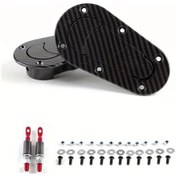 Resim Chuangyinshop Without Secure Mechanism Racing Hood Pin Kit Karbon Fiber Evrensel Motor Kapagi Kilidi Kilit Seti Anahtarla Siyah Araç Aksesuarları 