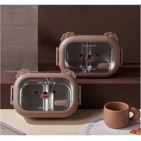 Resim Periboia Bölmeli Paslanmaz Çelik Yemek Kutusu 