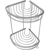 Resim Neta Banyo İkili Metal Oval Köşe Banyo Rafı / Krom 