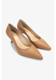 Resim Valmenti Kadın Taba Deri Topuklu Ayakkabı 1074 2088 Bn Ayk Y25 Taba Dr Taba 