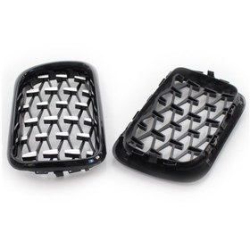 Resim Bmw 3 Serisi E36 1997-1999 Uyumlu Dıamond Panjur ( Böbrek ) Pıano Black Çerçeve 