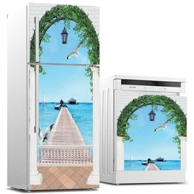 Resim Buzdolabı Ve Bulaşık Makinası Beyaz Eşya Sticker Kaplama Deniz Ku (540884585) 