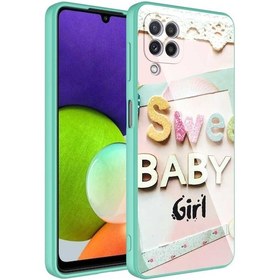 Resim Samsung Galaxy Uyumlu A22 4g Kılıf Kamera Korumalı Bulut Desenli Renkli Sert Parlak Silikon Kapak Epoksi 