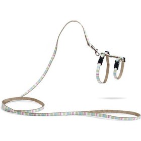 Resim Beeztees Yavru Kedi Göğüs Tasması Ve Gezdirme Kayışı, 120cm, Yeşil, 15-33cm 