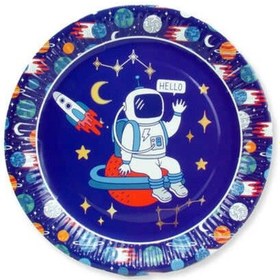 Resim Alyasüs Tabak Astronot Uzayda Karton 23 Cm 8 Adet 