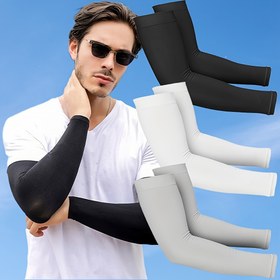 Resim Polyamid kumaştan yapılmış 5 çift üniseks kompresyon soğutma kol kolluğu, beyzbol, basketbol, bisiklet, koşu, golf gibi dış mekan aktiviteleri için uygundur 