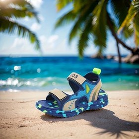 Resim Yazlık Rahat Spor Sandaletler, Moda Renkleri, Yumuşak ve Hafif Nefes Alabilen Şık ve Çok Yönlü, Dış Mekan Aktiviteleri, Plaj Matı için Ayarlanabilir Kayışlar ile Tasarlanmış, Erkekler için Uygun 
