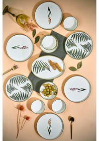 Resim Sekoya 13 Parça Handmade Premium Kahvaltı Takımı - 6 Kişilik Kahvaltı Takımı Seti Beyaz 