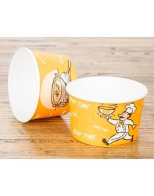 Resim Yücecup Kraft Kağıt Şeffaf Kapaklı Çorba Kasesi - 16 Oz - 480 Ml. - 100 Adet / Kase + Kapak 