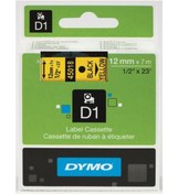 Resim Dymo D1 Şerit Standart 12 Mmx7 Mt Sarı Üzerine Siyah 45018 S0720580 